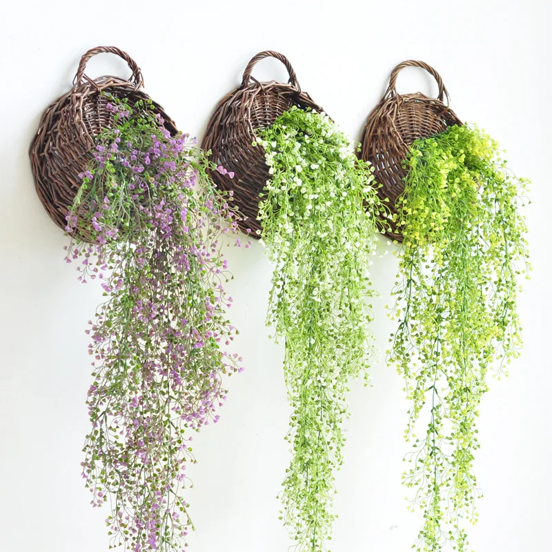 1 string Artificial Plant Vines Wall Hanging Simulation Rattan Leaves Branches Green Ivy Leaf Home Wedding Decoration | Дом и сад