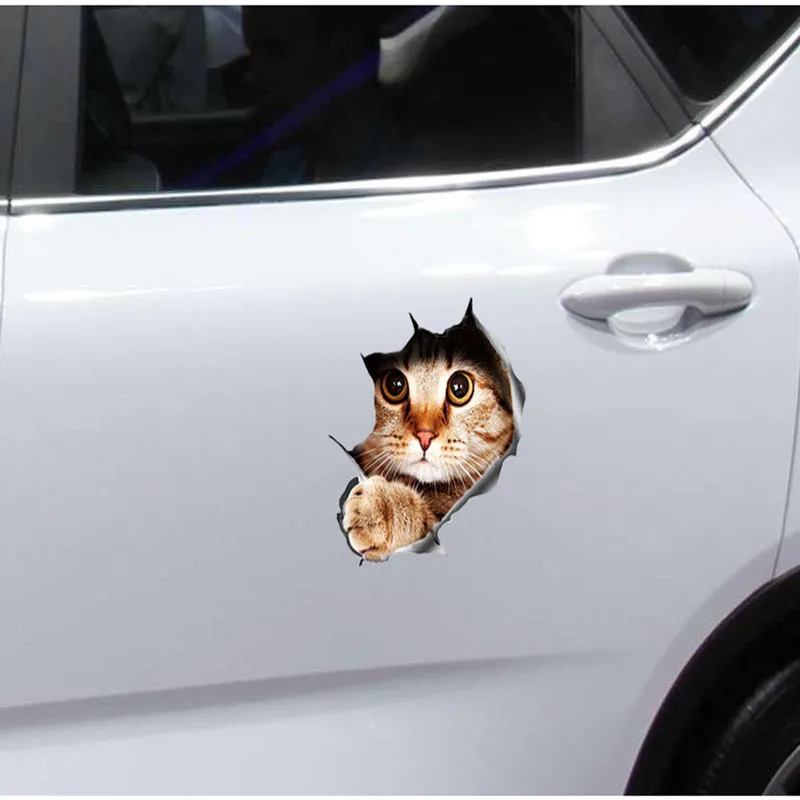 

Car Sticker Animal Kitten Cat 3D Funny Personality Simulation Motorcycle Decoration Auto Decals Car Styling Accessories
