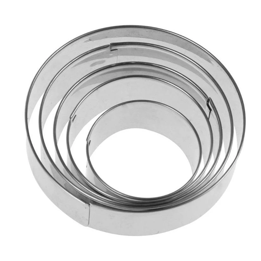 

5PC/SET Ring Different Size Muffin Cake Ring Mold Egg Ring Bottom Tower Cake Baking Tool Mousse Ring for Kitchen Baking Mold