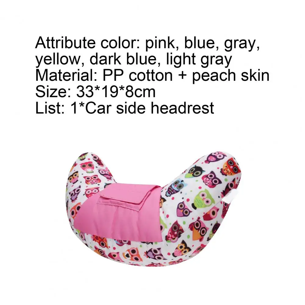 

Headrest Comfortable Adjustable PP Cotton Car Interior Baby Rest Sleep Side Pillow for Auto