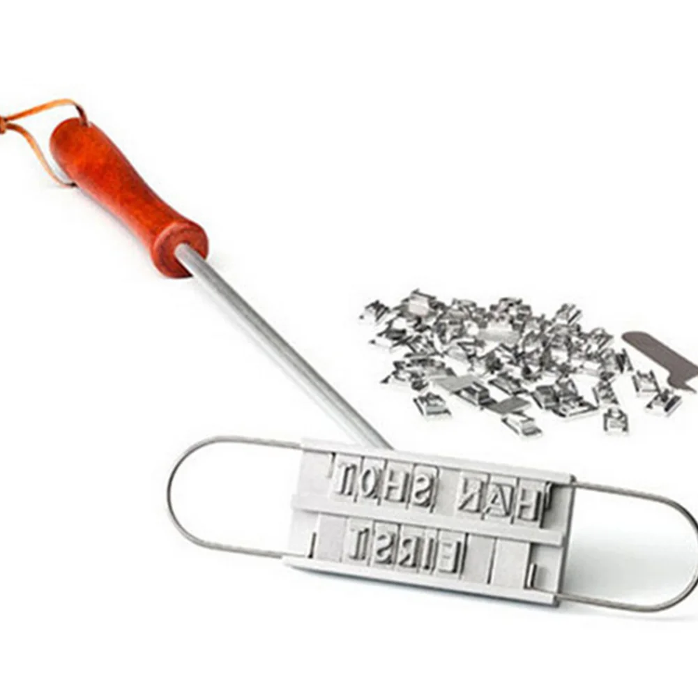 Маркировка деревянной ручкой стейк штамп гриль 55 букв мясо принадлежности для