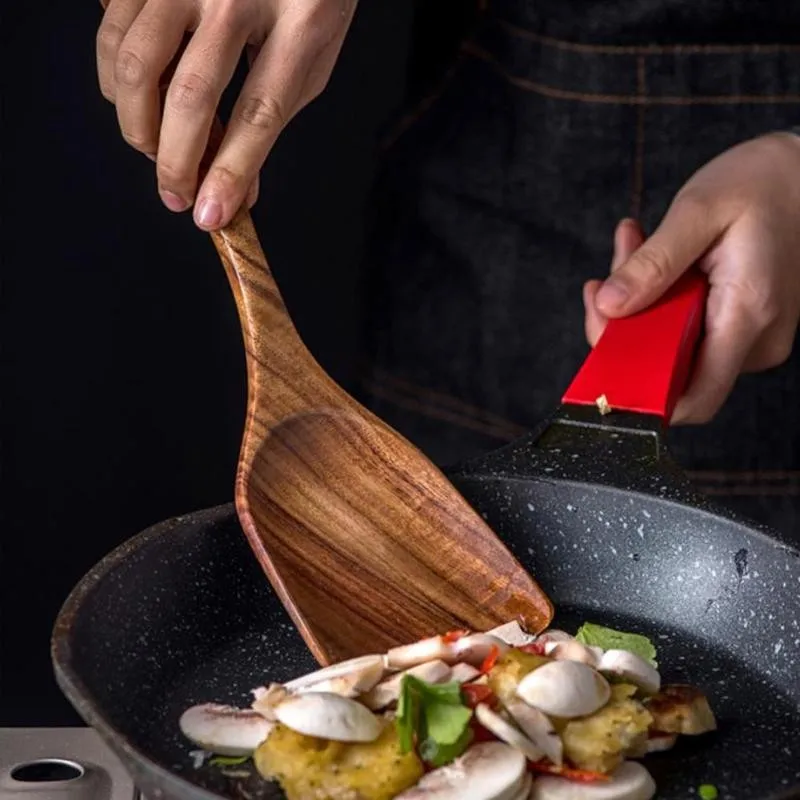 Деревянная посуда из натурального дерева ложка Тернер с дуршлаг для риса шумовка