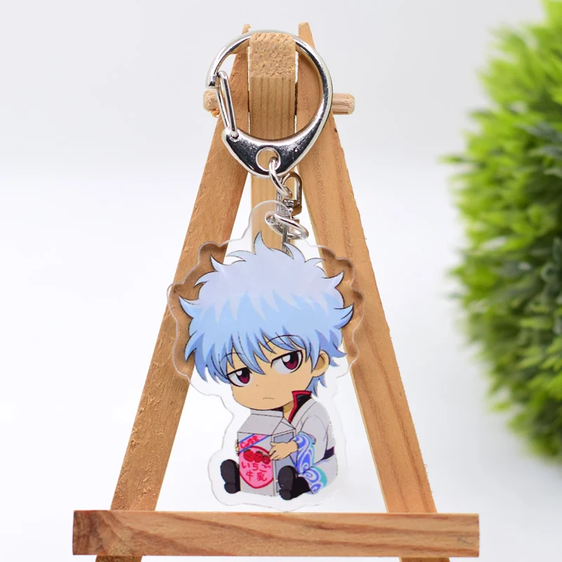 Брелок Gintama симпатичный двухсторонний 5 стилей брелок с подвеской акриловый
