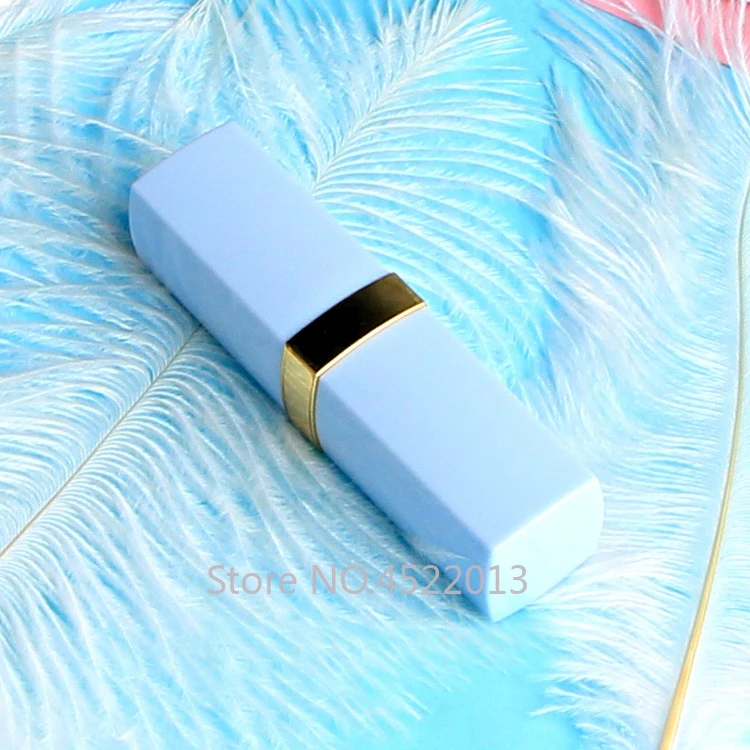 

50pcs/lot 12.1mm Empty Elegant Lip Rouge Sub Tube, Plastic DIY Elegant Blue Lipstick Packing Tube, Cosmetic Lip Containers