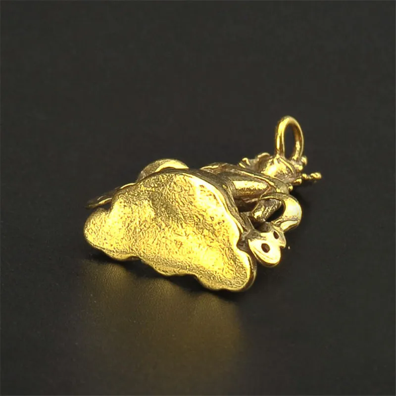 Мини-брелок Guanyin из чистой меди ручной работы подвески Висячие ювелирные изделия