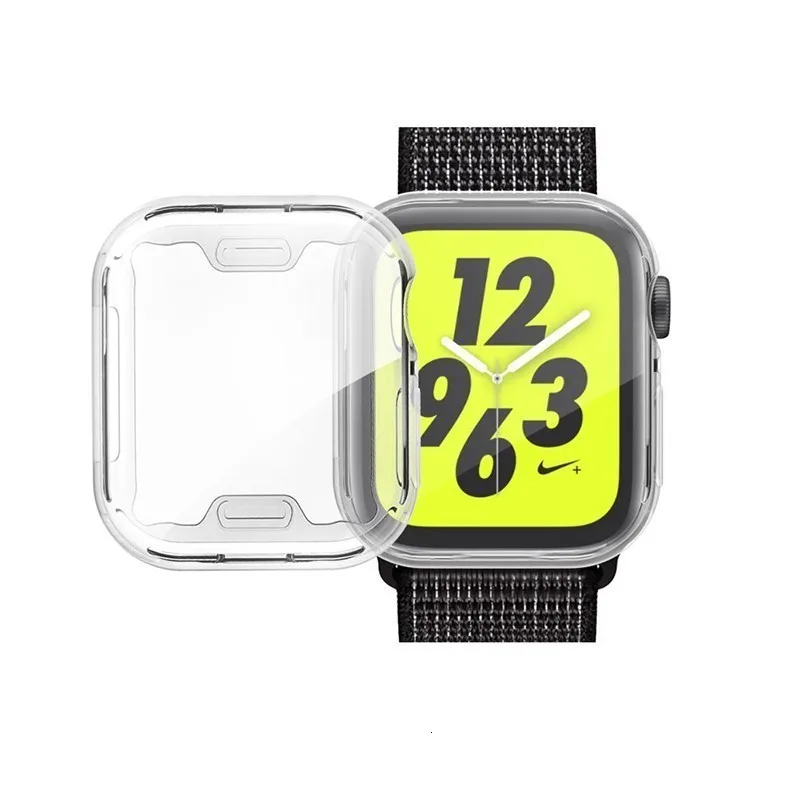 Полный Чехол для Apple Watch 5, 4, 3, 2, 40 мм, 44 мм, защитный ТПУ HD Прозрачный Ультра-тонкий чехол, Защитная крышка для Iwatch 38 мм, 42 мм