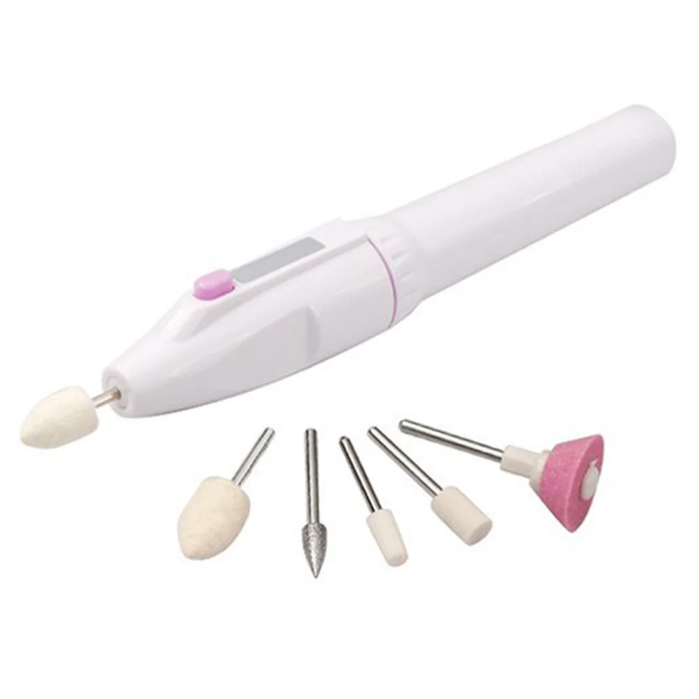 

Portable Professional Electric Manicure & Pedicure Nail File Nail Drill with 5 Bits