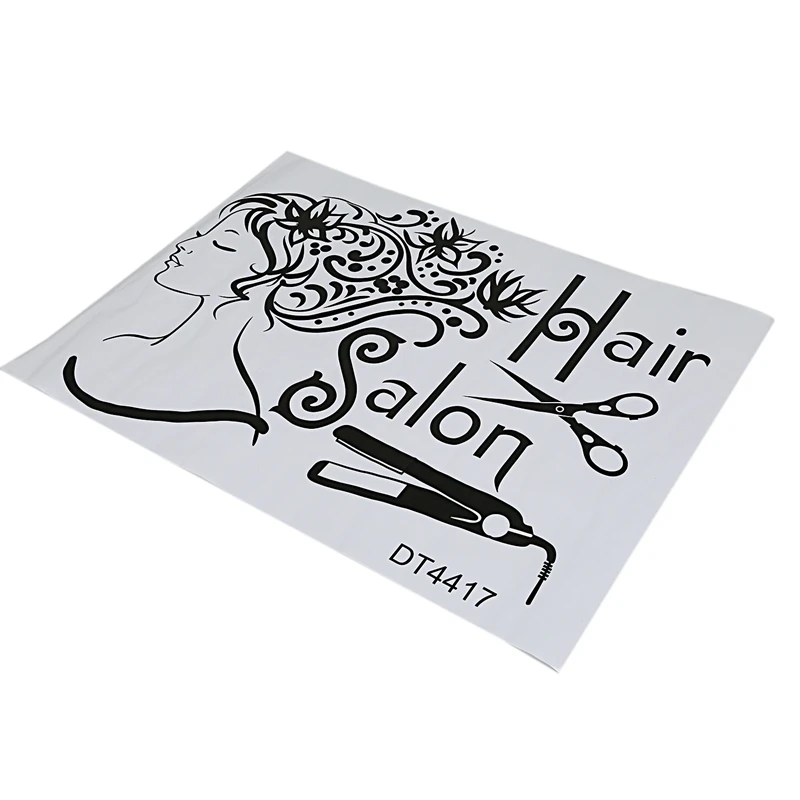 Promotion--Wall Decals Beauty Salon Hair Fashion Girl Woman Haircut Scissors Hairdressing Barbershop PVC Sticker Wall Deco | Дом и сад