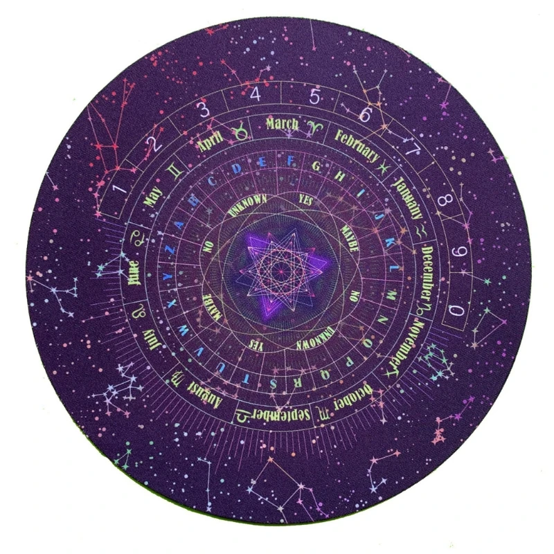 

Round Pendulum Divination Tablecloth Tarots Card Pad Runes Altar Table Cloth