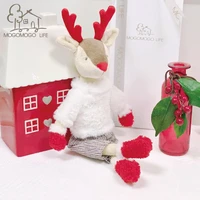 luxury dressed deer stuffed plush animal doll with removable outfit birhtday gift for boy lovely reindeer soft toy with coat