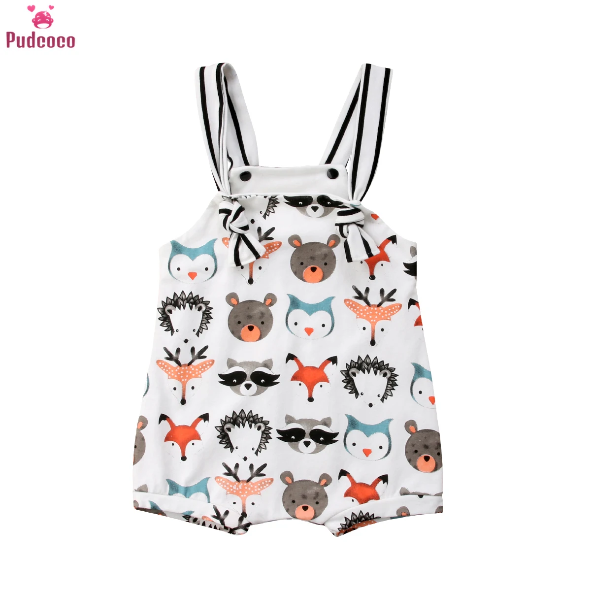 

Pudcoco 2020 Summer Toddler Baby Girl Clothes Animal Bodysuit Jumpsuit Playsuit Outfits Cotton Clothing 6-24M