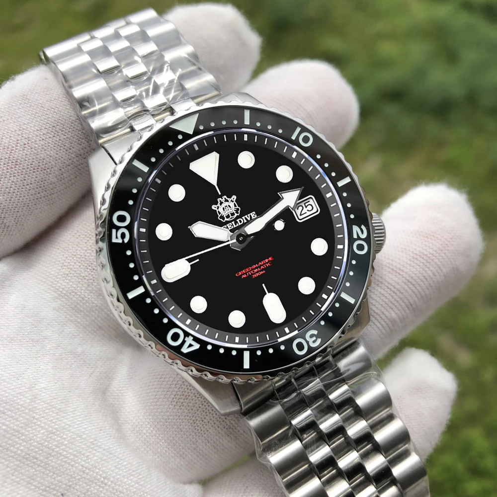 

STEELDIVE SKX007 Automatic Watch Men 316L Steel Mechanical Diver Watches 200m C3 Luminous Ceramic Bezel NH35A Sapphire Watch Man