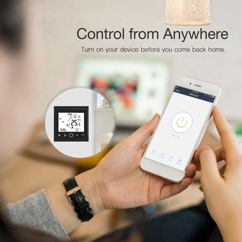 Термостат для кондиционера с Wi Fi центральный контроллер температуры 2 труб 4