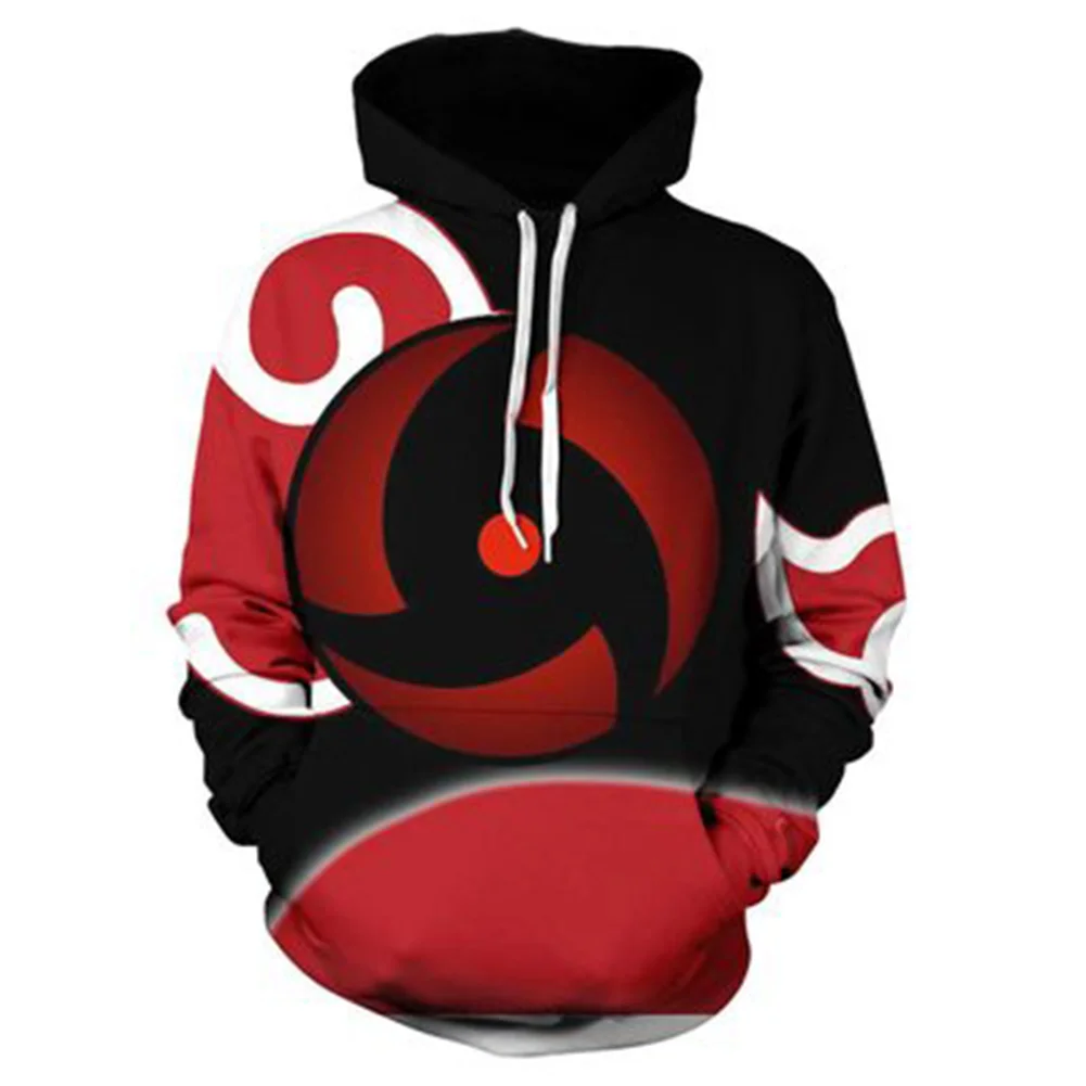 Толстовка для косплея аниме Шаринган толстовка с капюшоном 3D принтом мужская и