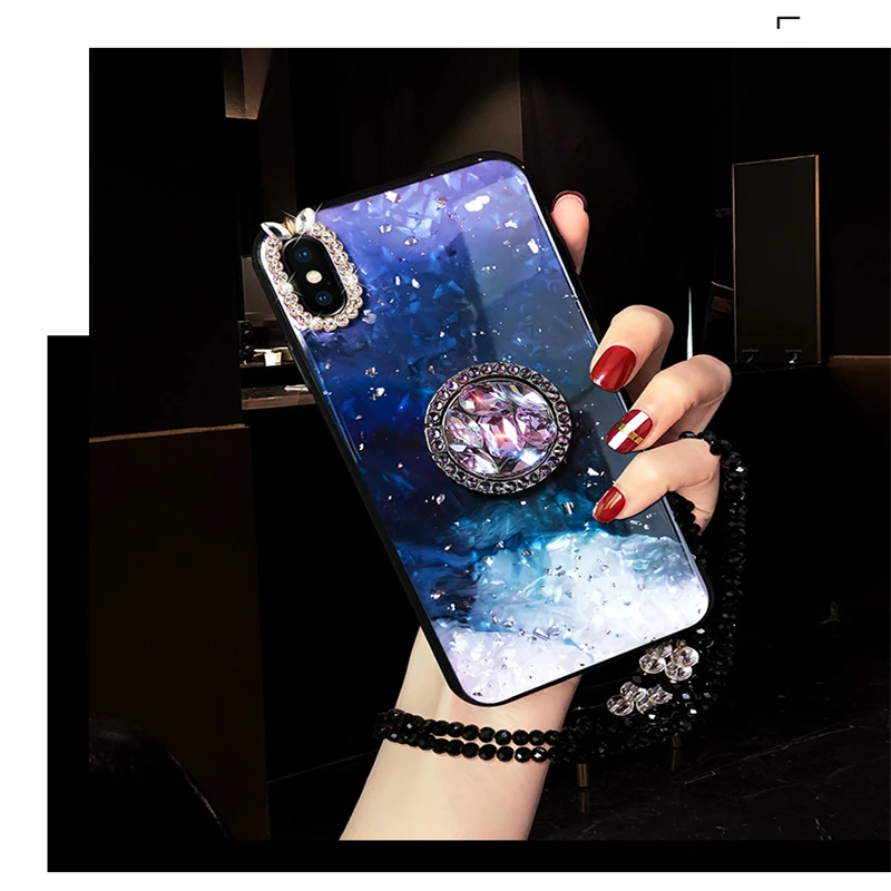 KJYWX Алмазный Зеленый Мраморный чехол для телефона iphone 7 8 6 plus X XR XS MAX блестящий