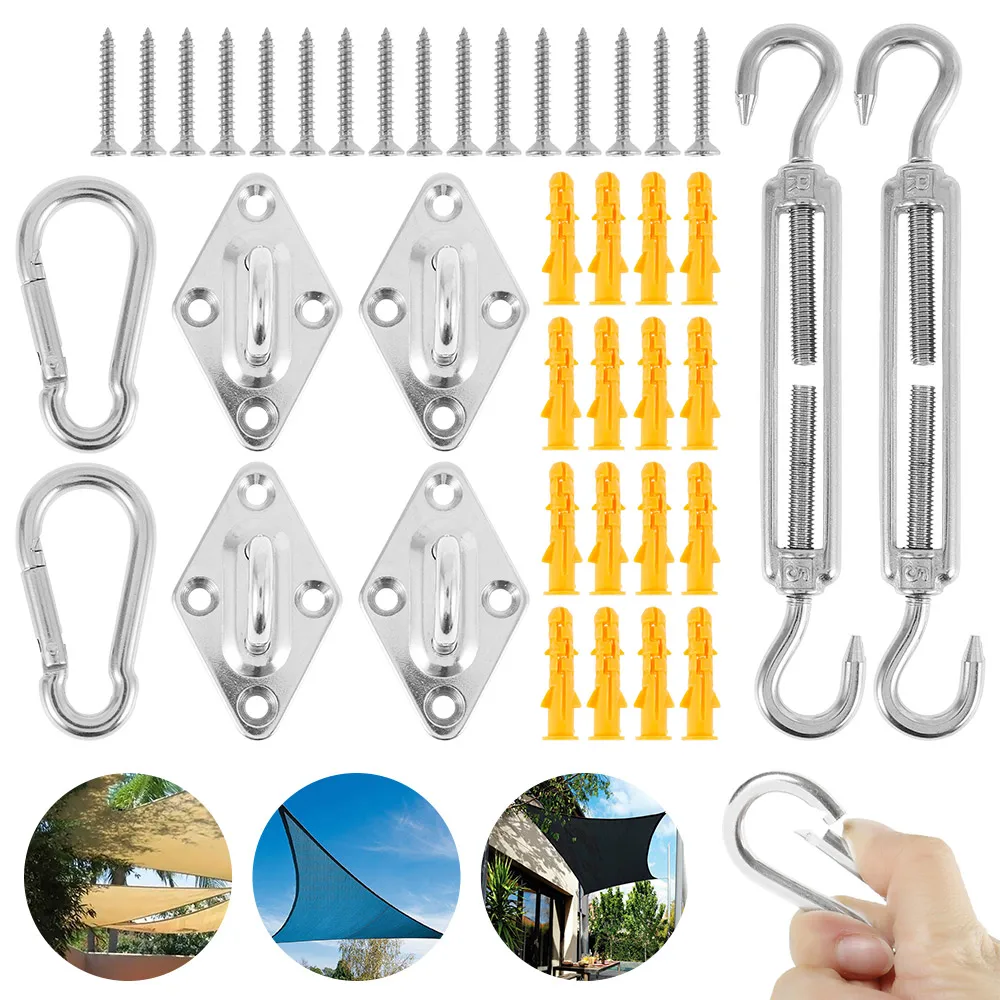 

1pcs Stainless Steel Sun Sail Shade Shade Sail Canopy Fixing Fittings Safety Sun Canopy Fixing Fitting Awning Repair Accessories