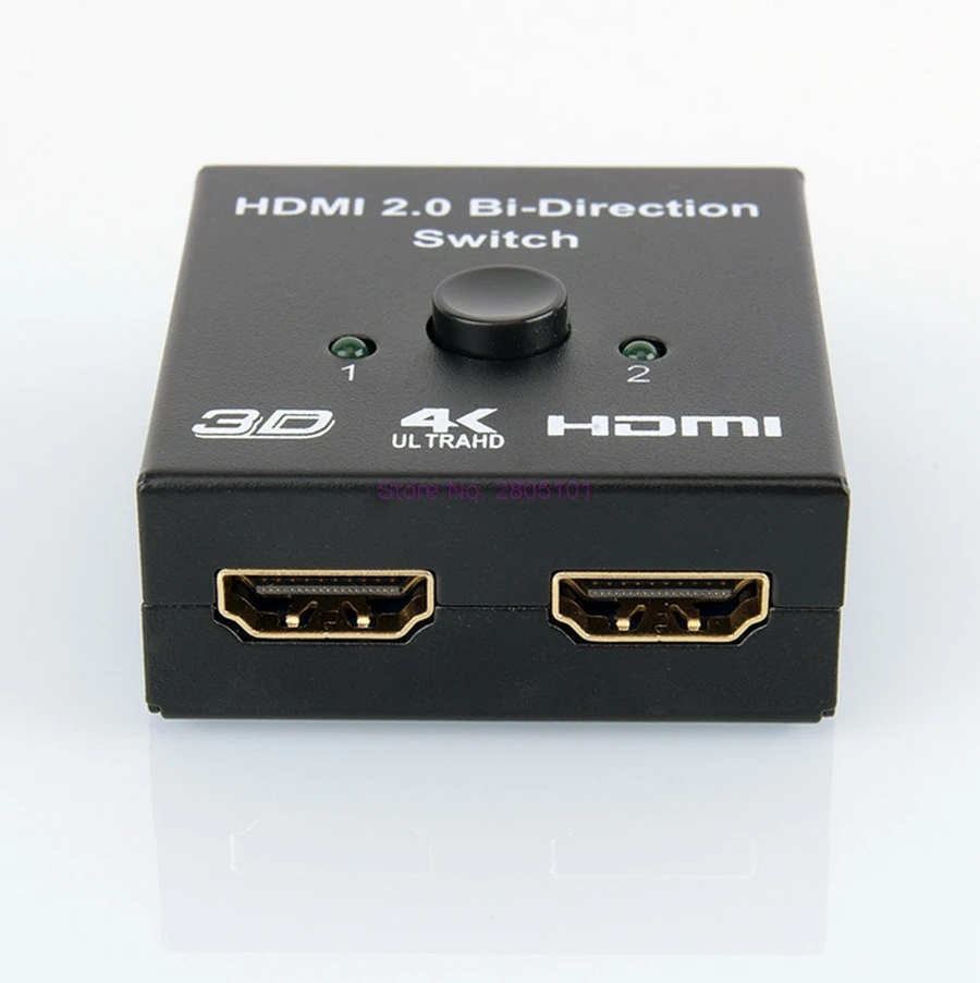 Dhl или fedex 100 шт. HDMI 2 0 двухнаправленный переключатель 1080P 3D 4K * 2K 2X1 1X2 сплиттер для DVD