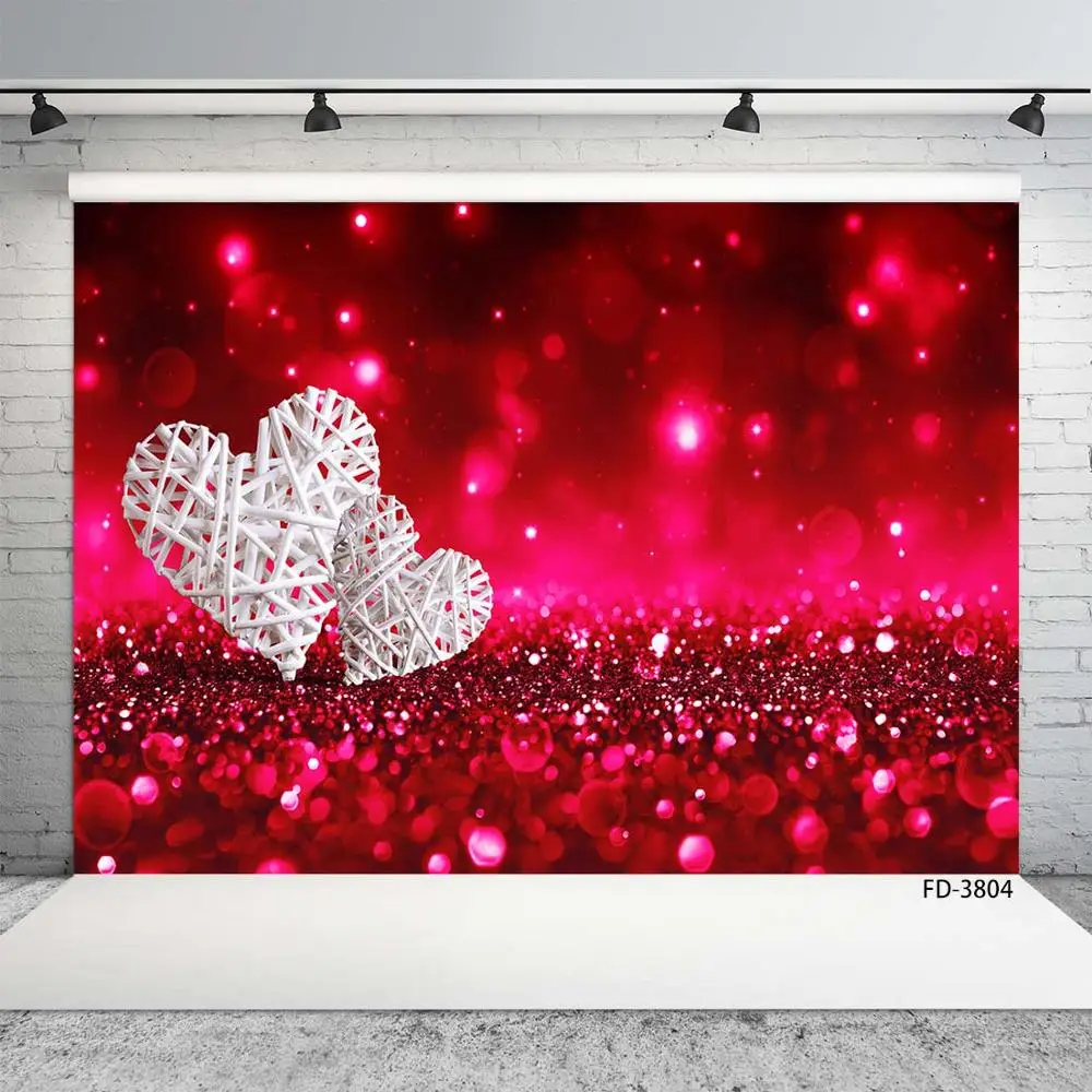 Виниловый фон для фотосъемки с изображением белого сердца Красного песка
