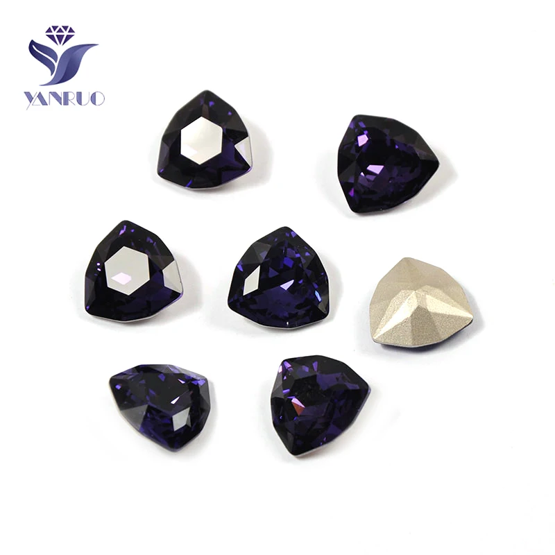 Purple Velvet YANRUO 4706 супер качество камни и кристаллы пришить страз в форме когтя Pointback ремесло кристалл для камней для украшения одежды - Цвет: Purple Velvet
