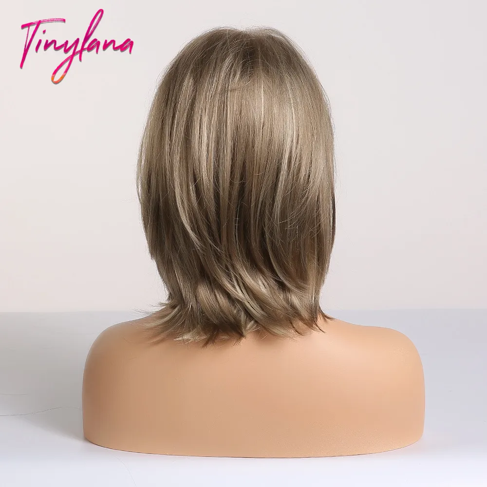 Парики из синтетических волос TINY LANA Mix короткие коричневые парики для женщин