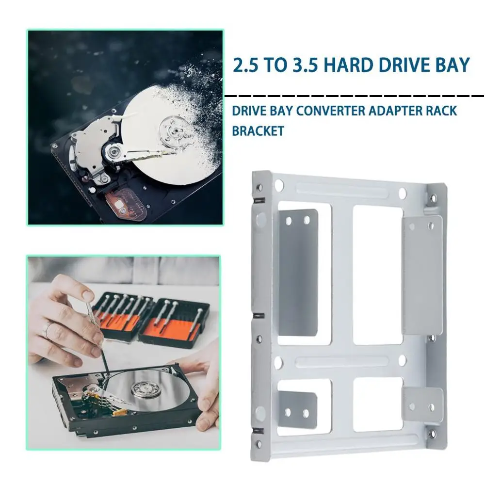 1 шт. Алюминий 2-Bay 2 5 дюйма SSD HDD жесткий диск для 3 дюймовый отсек конвертер адаптер