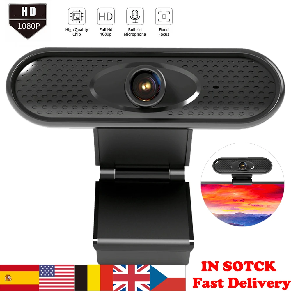 Испания США Быстрая доставка USB накопитель бесплатно HD 1080P мини веб камера с