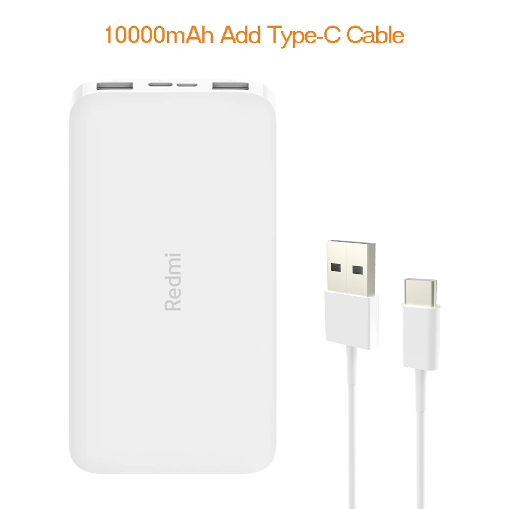 Новейший Xiaomi Redmi внешний аккумулятор 20000 мАч 18 Вт Быстрая зарядка 10000 мАч Внешний аккумулятор быстрая зарядка портативное зарядное устройство - Цвет: 10000mAh Add Type-C