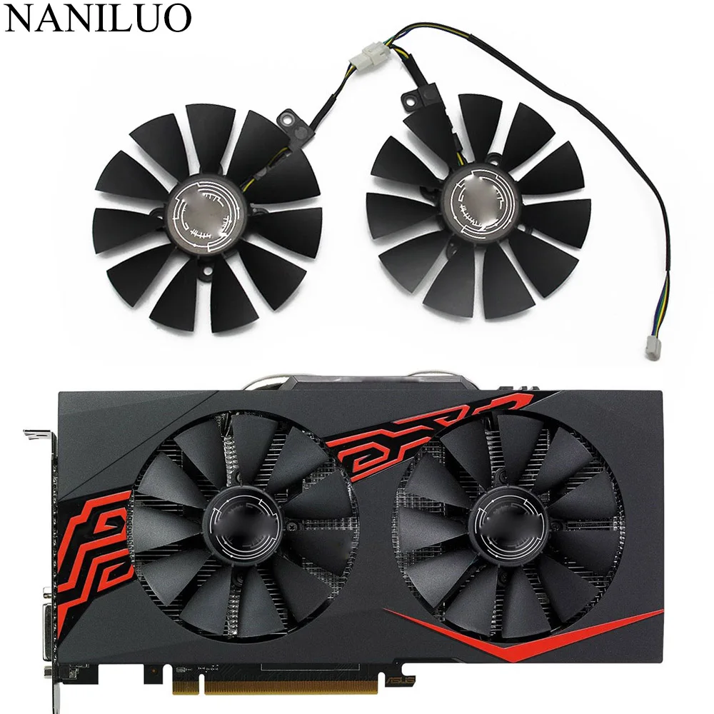 

Вентилятор охлаждения для видеокарты Alez ASUS Radeon RX FDC10U12S9-C, 470, 570, 88 мм, 580, RX570, RX470, 4Pin