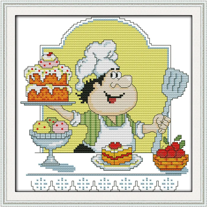 Набор для вышивки крестом Joy Sunday Humor Chef смешная кухонная утварь Декор дома из