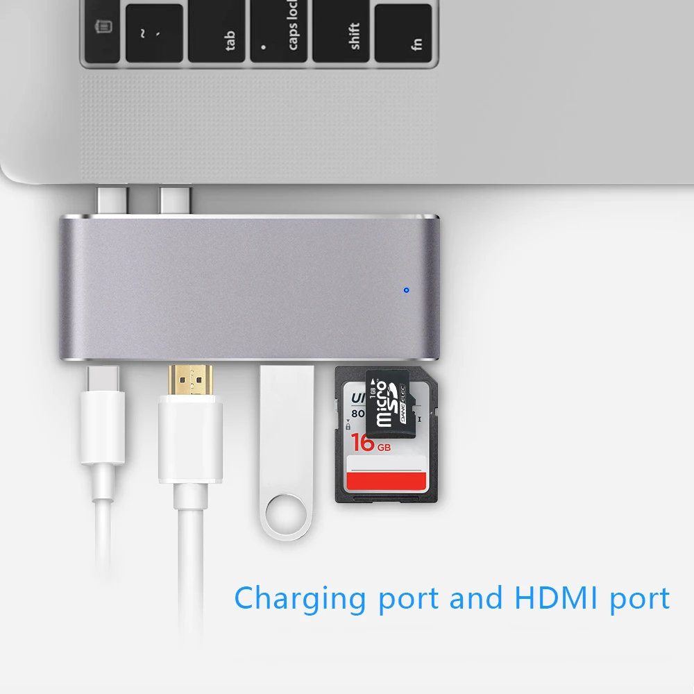 Rocketek Тип USB C 3 0 концентратор порт HDMI-совместимый 4K адаптер разветвитель с SD TF Card