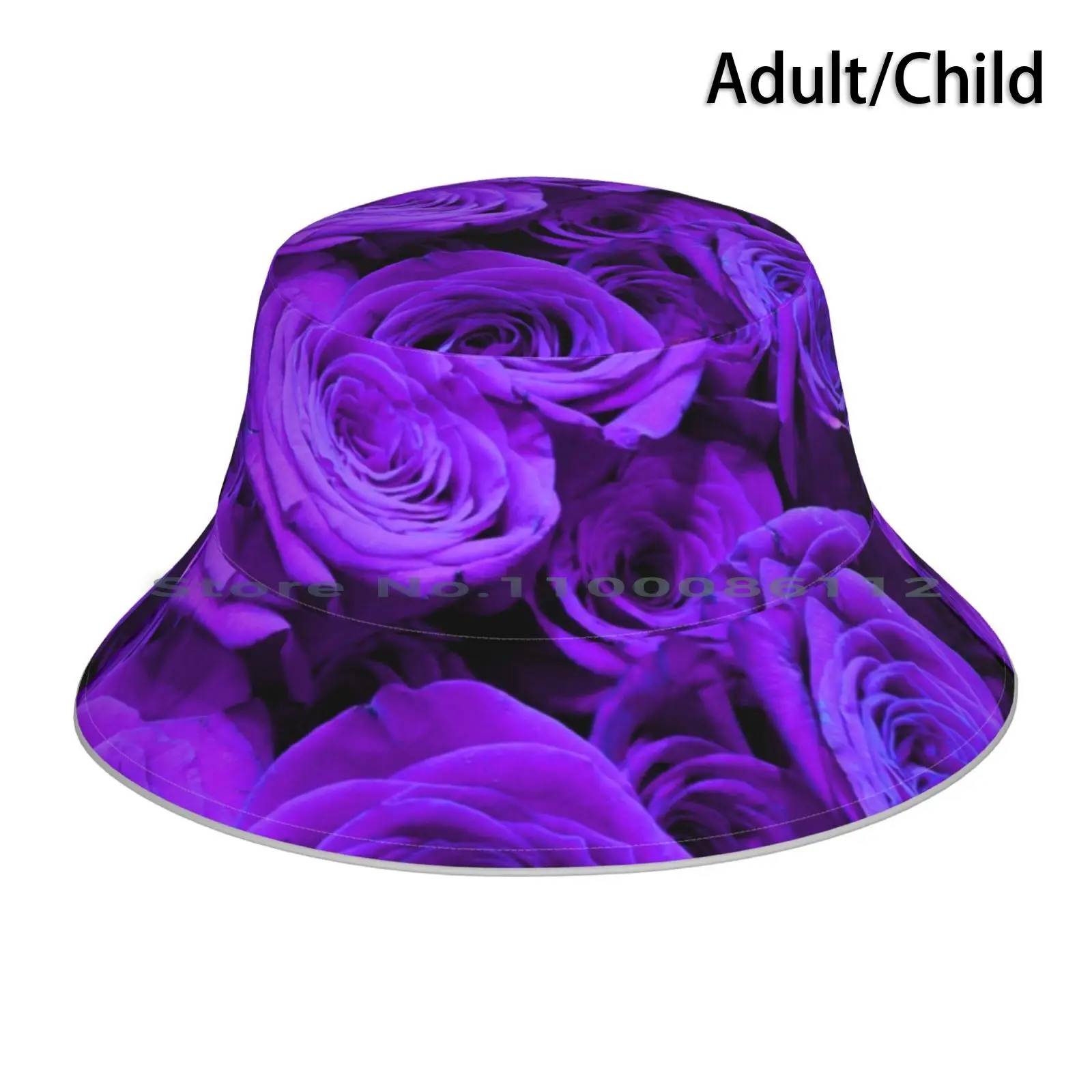 

Purple Roses-Romantic Lavender Floral Photo Bucket Hat Sun Cap Floral Purple Roses Purple Rose Photo Purple Rose Bouquet