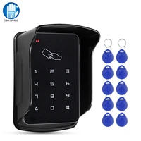 standalone 125khz access control keypad rfid keyboard waterproof cover controller 10pcs keyfobs for door access control system