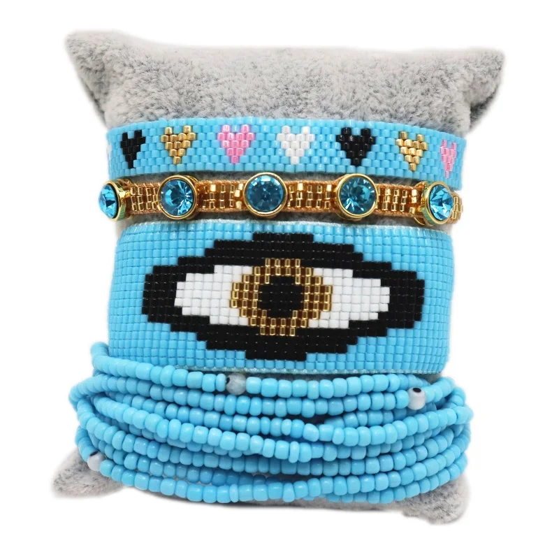 

ZHONGVI Miyuki Bracelet For Girl Friend Gift Jewelry For Women Gift Mexican Heart Pulseras Handmade Loom Woven Rainbow Bracelets