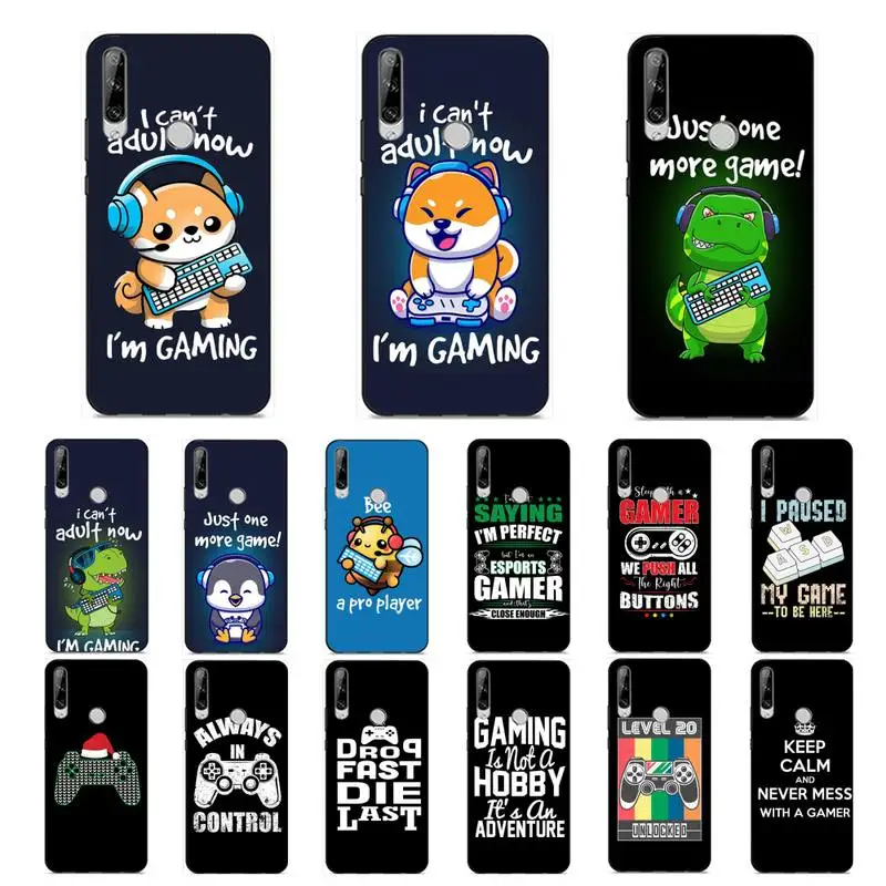 

MaiYaCa Funny Text Game Gamer Phone Case for Huawei Y 6 9 7 5 8s prime 2019 2018 enjoy 7 plus