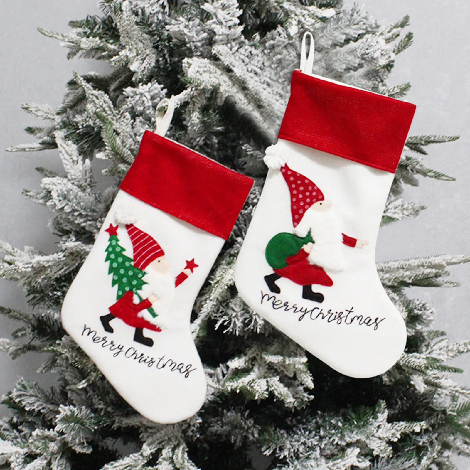 

Рождественские чулки, носки, снеговик, Санта, Рождество, Подарочный пакет для конфет, камин, Рождественская елка, подвесное украшение, детск...