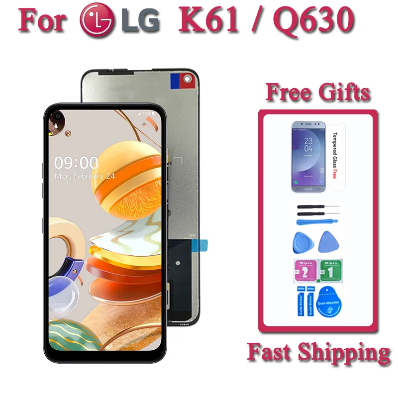 

ЖК-дисплей 6,53 дюйма для LG K61, сенсорный экран, сенсорная панель, дигитайзер в сборе для LG Q630 LMQ630EAW LMQ630EAW, замена дисплея