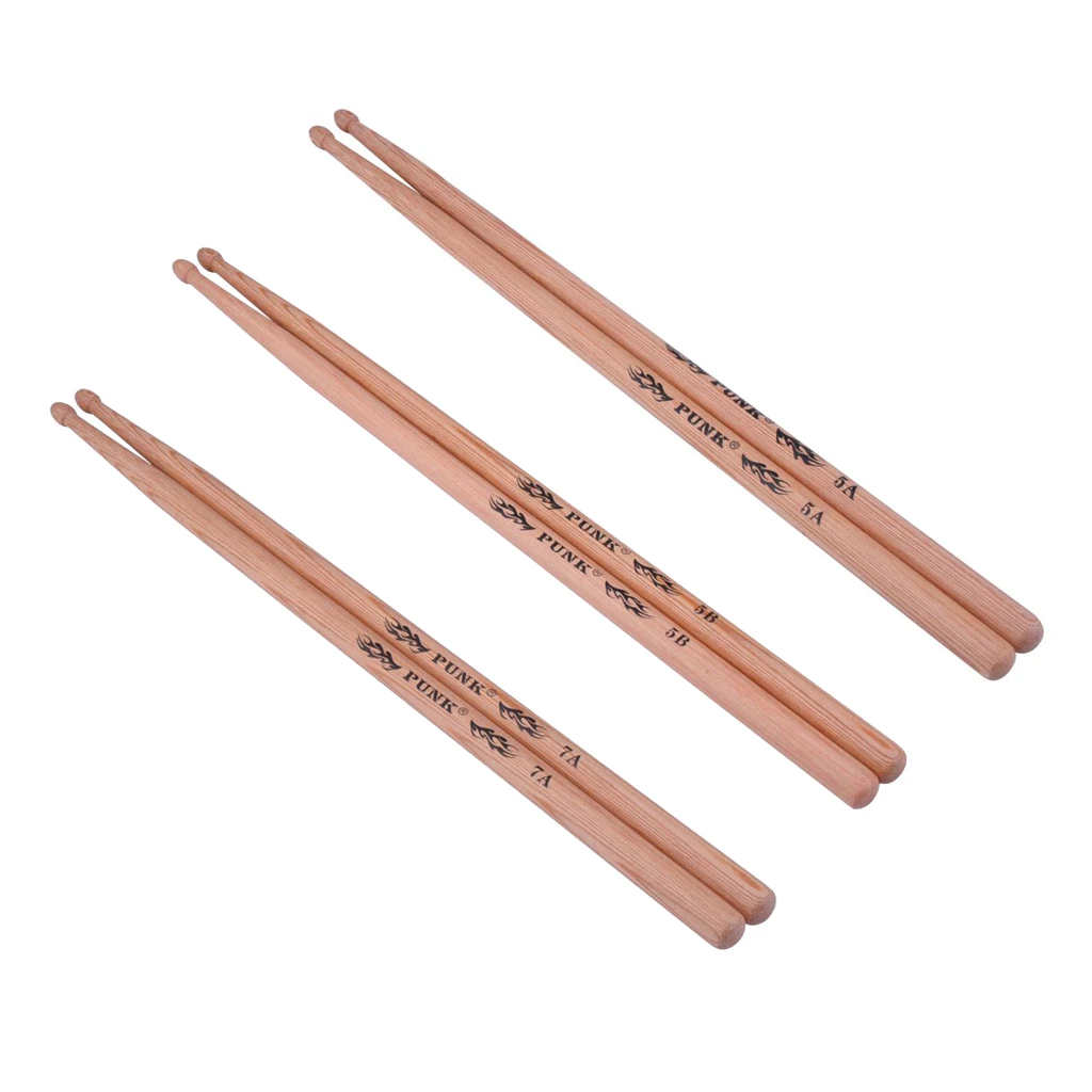

1 пара Hickory барабанные палочки классические деоевянные наконечник ножки для детали ударного инструмента