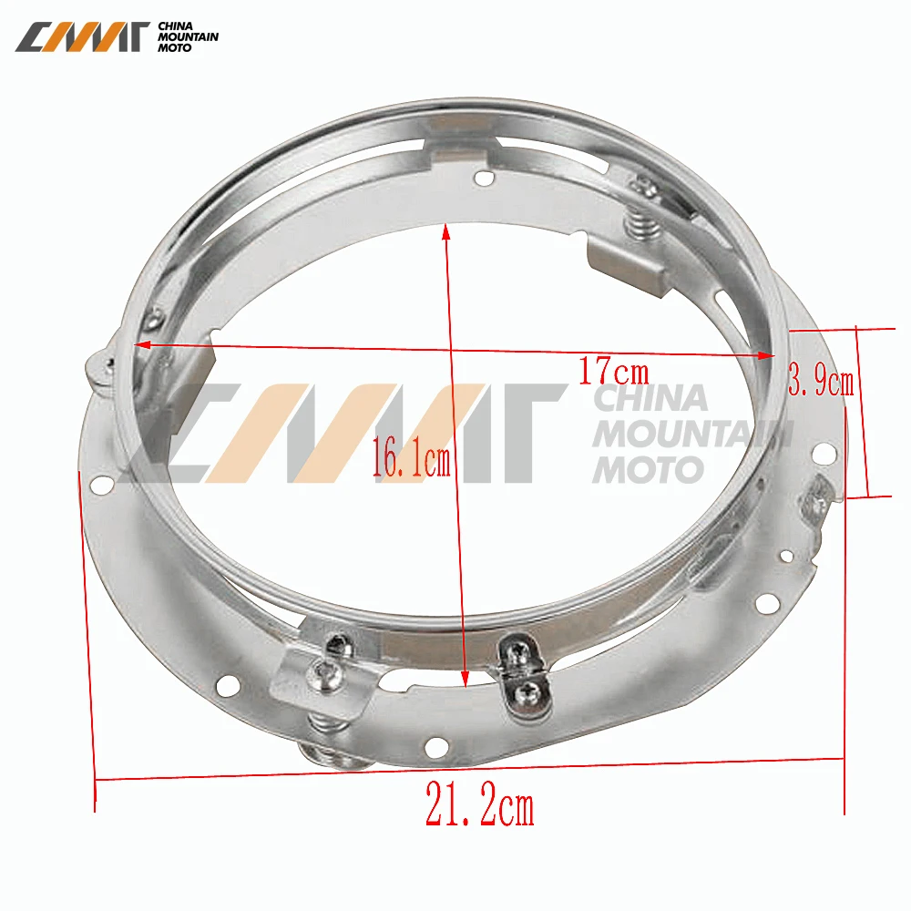 

7" HID LED Headlight Mounting Ring Bracket case for Harley Touring 1994-2013