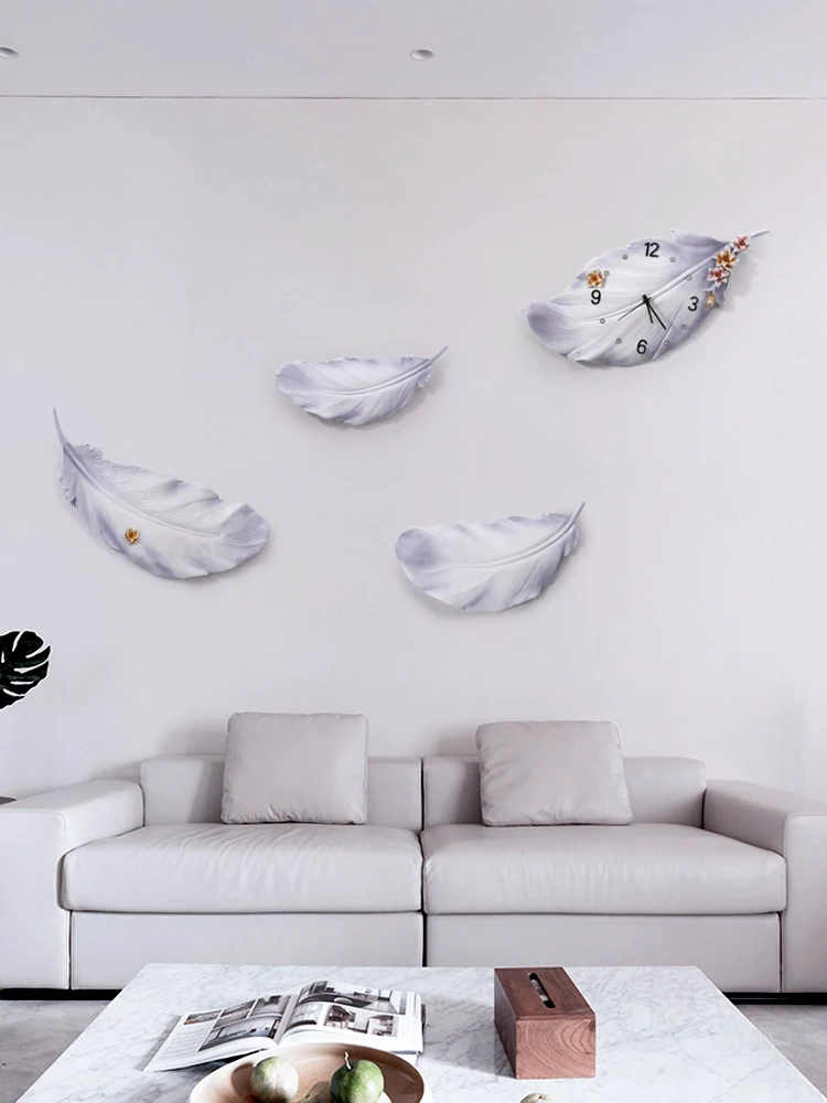 Настенные часы современный дизайн зеркало заднего вида творческих светится в