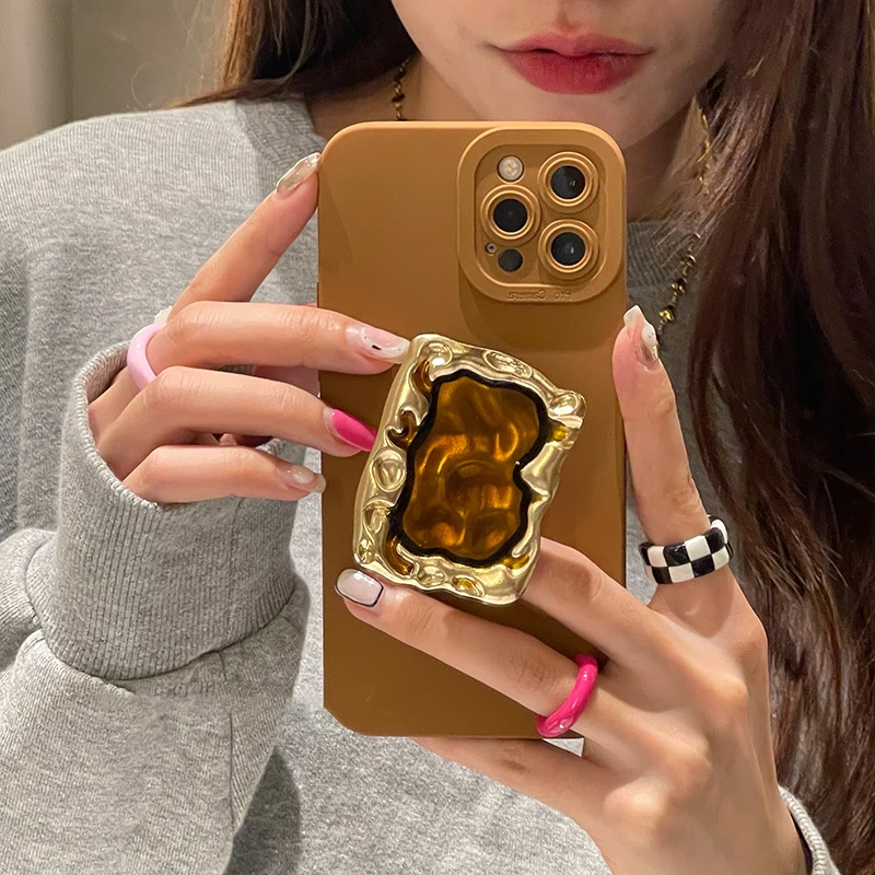 Корейский винтажный металлический кольцевой Держатель подставка силиконовый