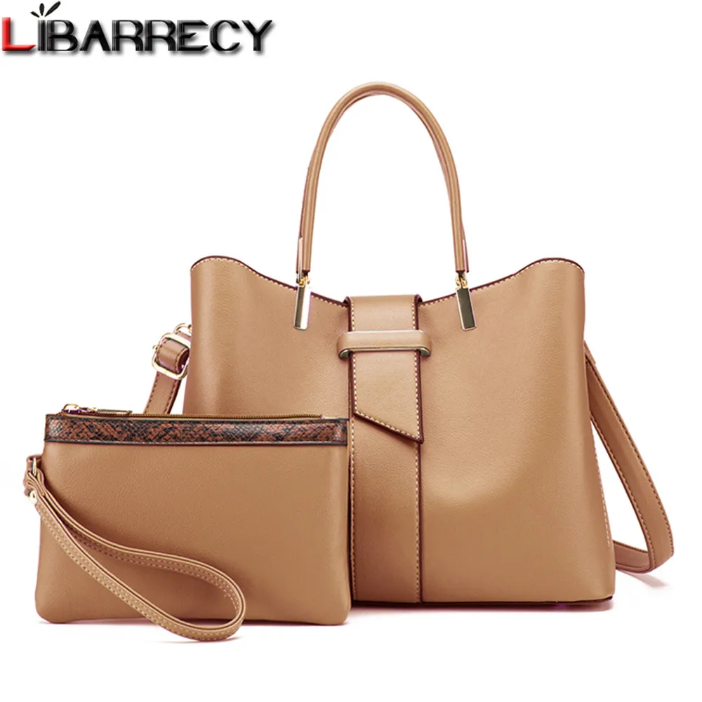 

Pure Color Designer Ladies Composite Bag 2021 New High Quality PU Leather Women's Handbag Fashion Ladies Shoulder Messenger Bags