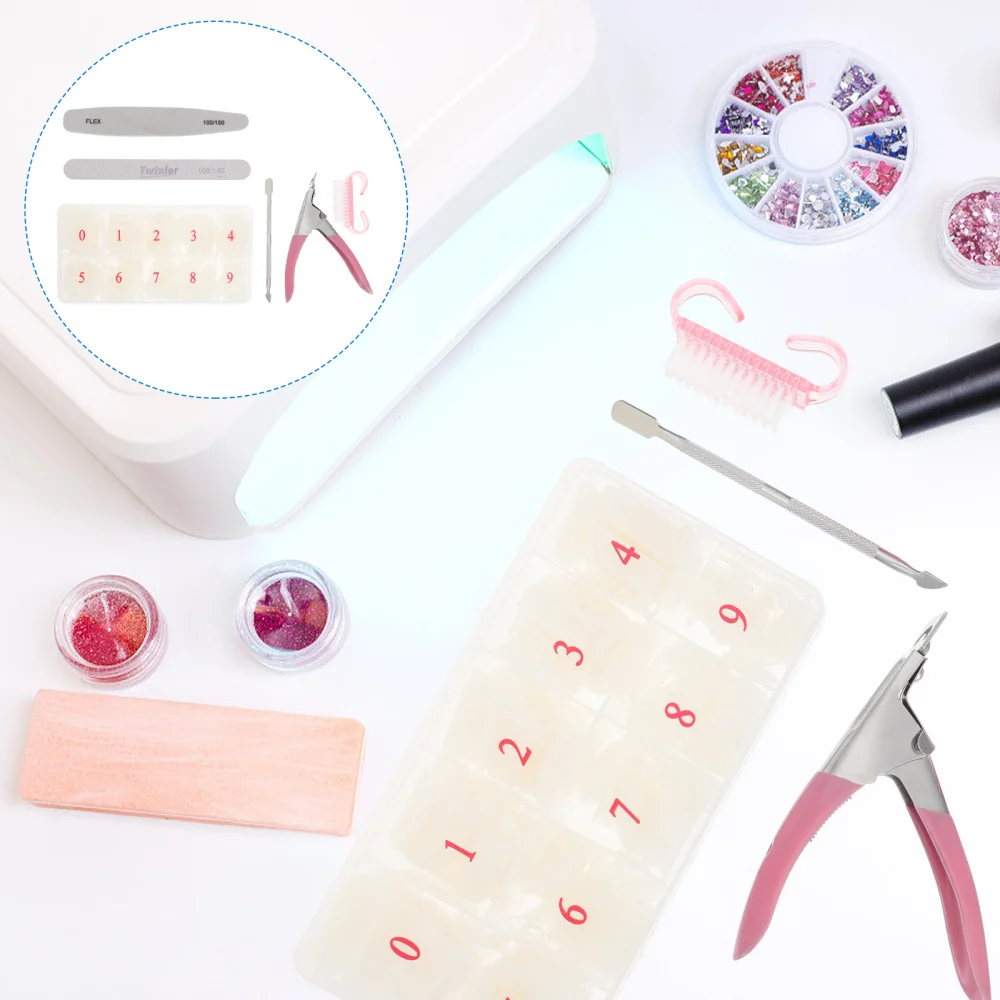 

1 Набор накладных ногтей, искусственные ногти, ножницы для ногтей, инструмент для дизайна ногтей