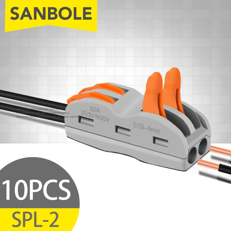 (10 шт.) Магнитный соединитель для проводов 2 позиционный Универсальный клеммный