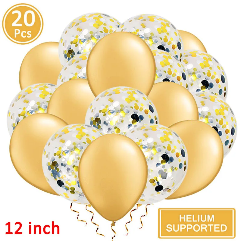 Lincaier 32 дюйма 62 см 60th день рождения золотые воздушные шары Happy 60 лет вечерние украшения Для мужчин женские принадлежности - Цвет: 20pcs gold gold