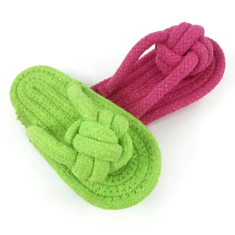 

Pet Toy Dog Gnawing Cotton Rope Slipper Toy Self Hi Relieving Toy Puzzle Interactive Slipper Biting Rope Grinding Cat Dog Toy