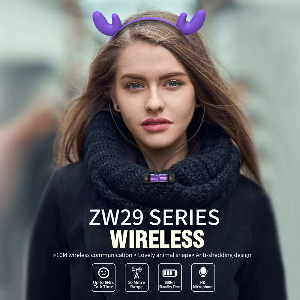 Bluetooth наушники с милой кошкой для косплея беспроводные стереонаушники магнитная