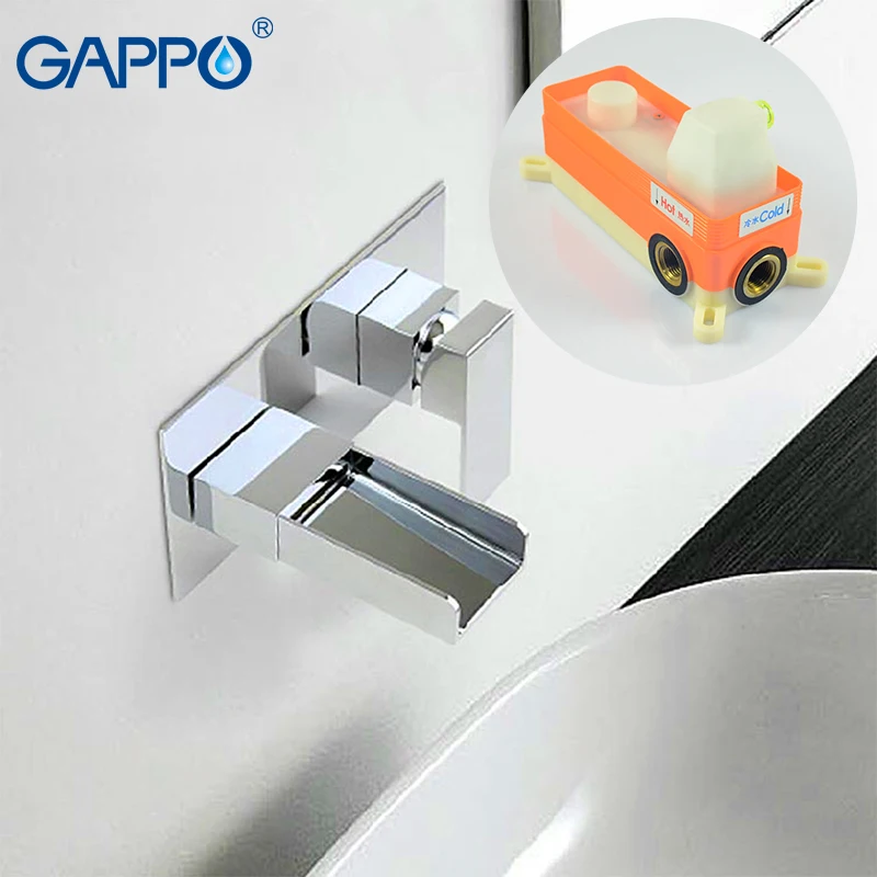 Смеситель для раковины GAPPO латунный настенный кран ванной комнаты водопад |