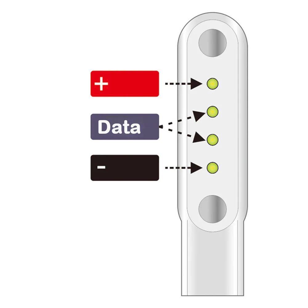 Универсальный зарядный кабель для умных часов с USB на 4-контактный Магнитный
