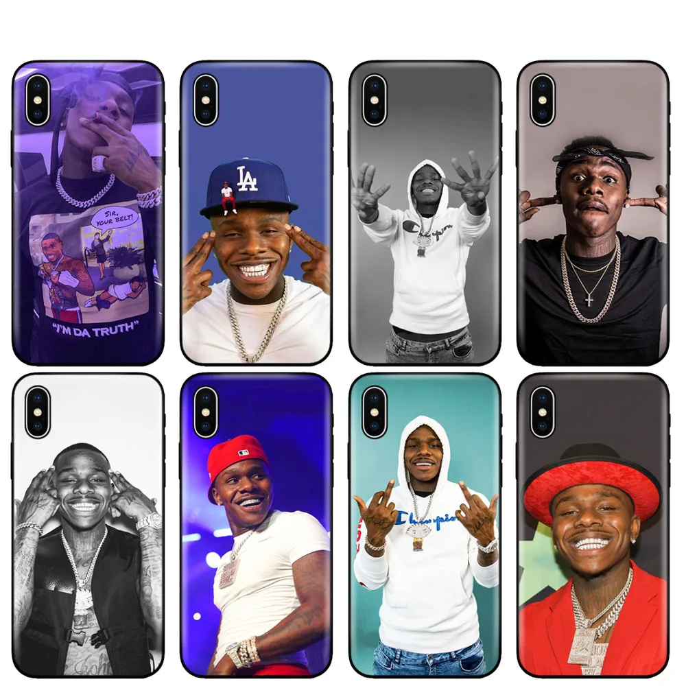 Черный чехол ТПУ для iphone 5 5s se 6 6s 7 8 plus x 10 силиконовый XR XS 11 pro MAX daaby da baby rapper|Бамперы|