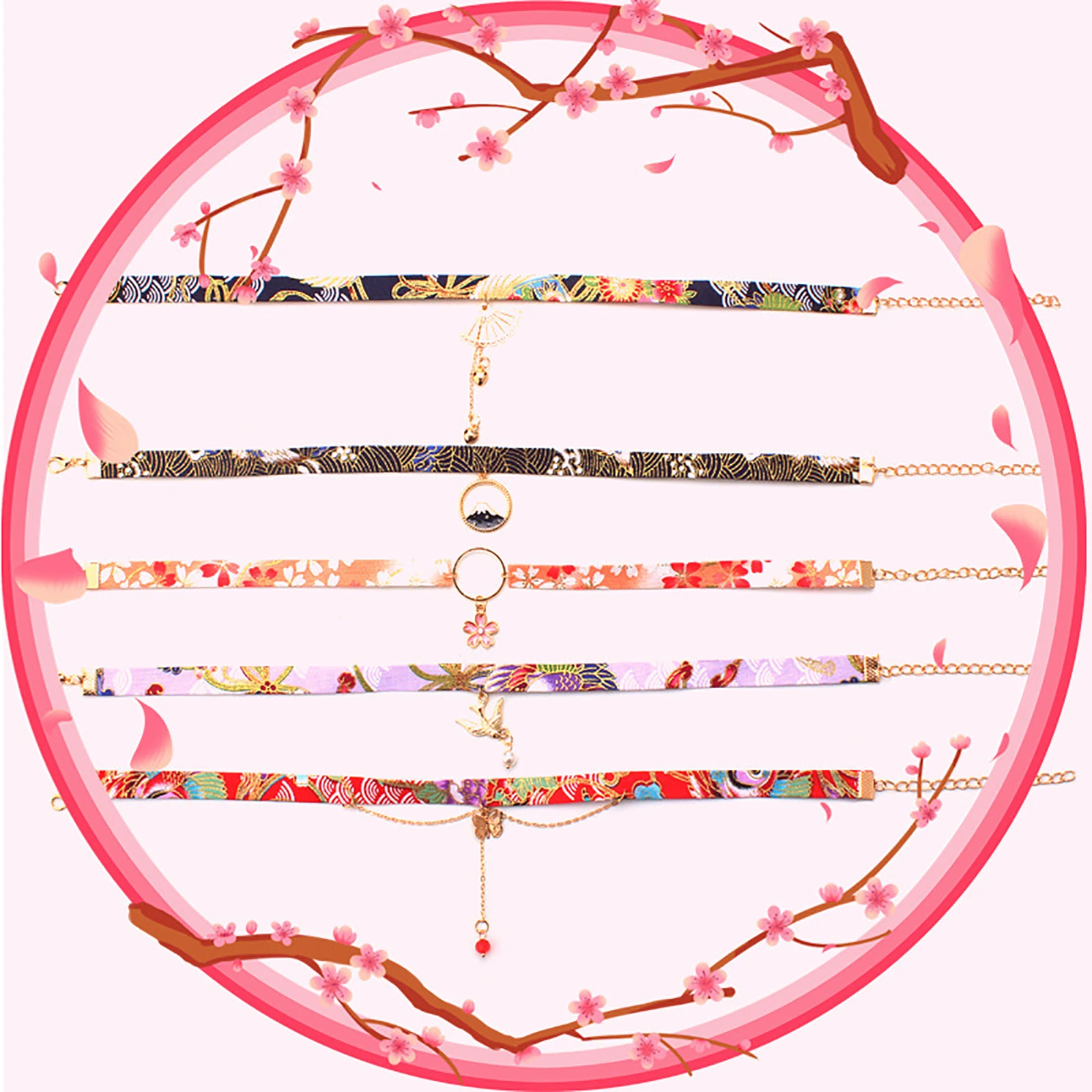 Ожерелье чокер женское из ткани Zephyr колье с имитацией жемчуга бледно сиреневого